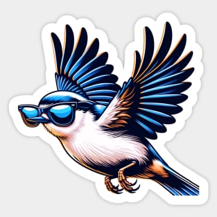 Cool White Breasted Nuthatch Sticker